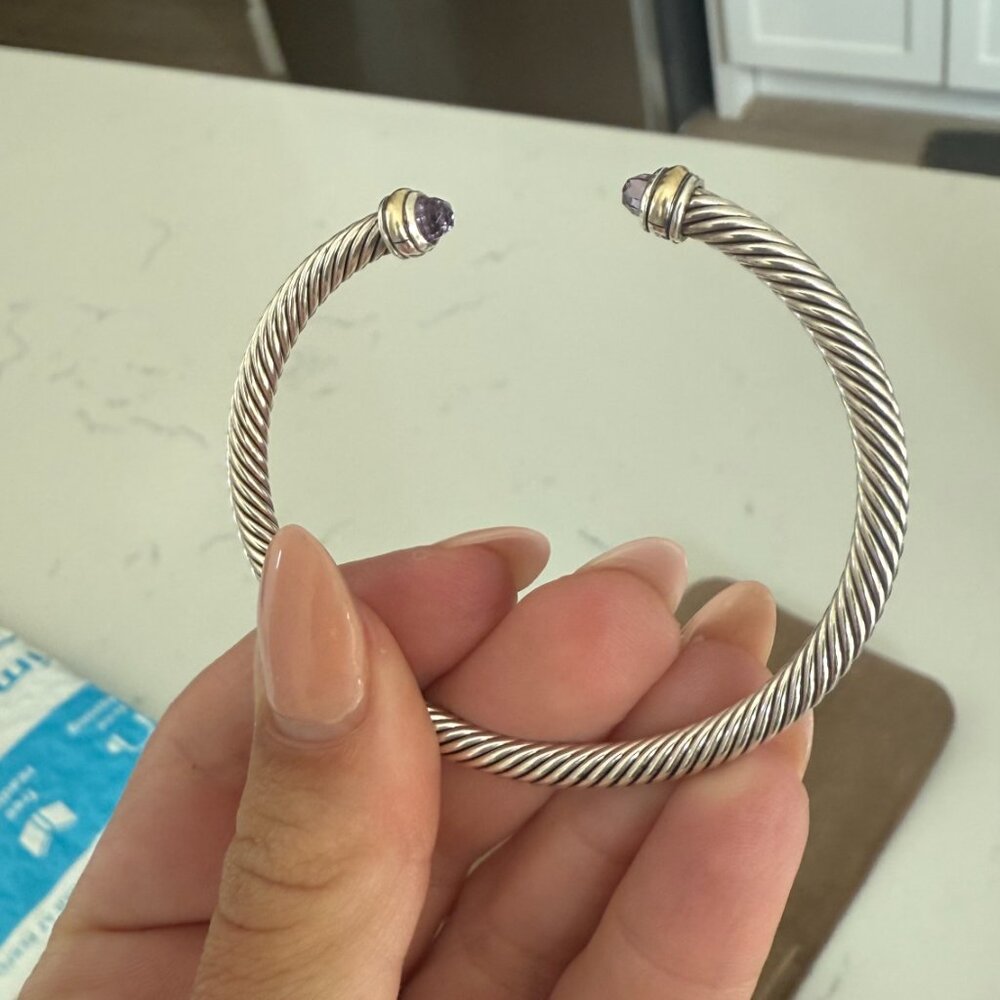 David Yurman Classic Cable Bracelet with Amethyst 4mm - Picture 5 of 7